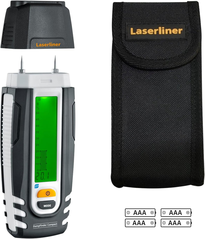 LASERLINER Holz- und Bau-Feuchtemessgerät DampFinder Compact plus