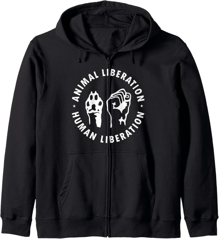 Tierrechte Tierwohl Animal Rights Liberation Veganer Kapuzenjacke