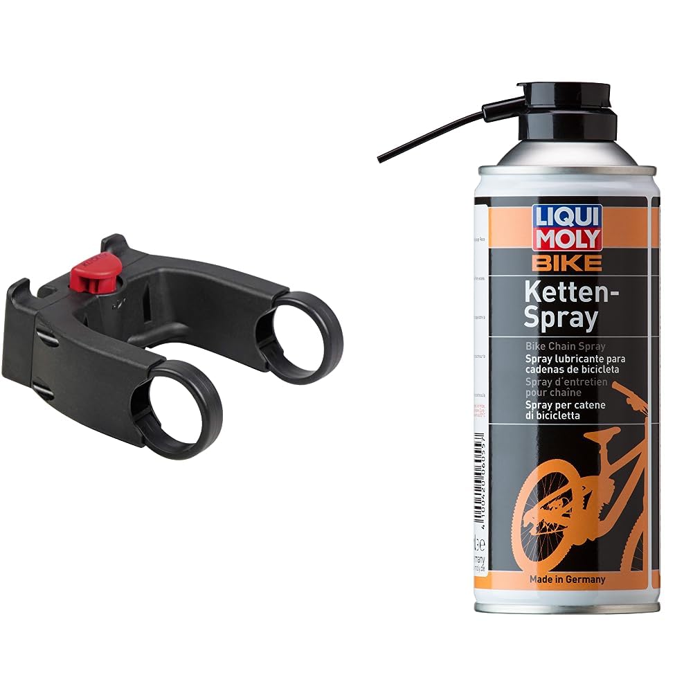 KLICKfix Zubehör Lenkeradapter E, Schwarz (Model 0211EB), One Size Ohne Schloss Bundle mit Kettenspr