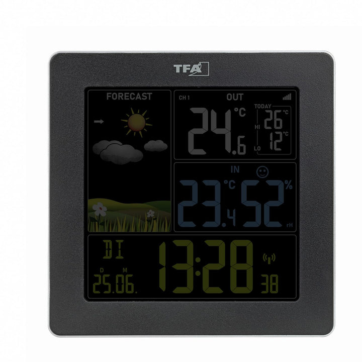 TFA Dostmann Wetterstation Funk mit Aussensensor SUN2 digital, 35.1174, für Innen und Aussentemperat