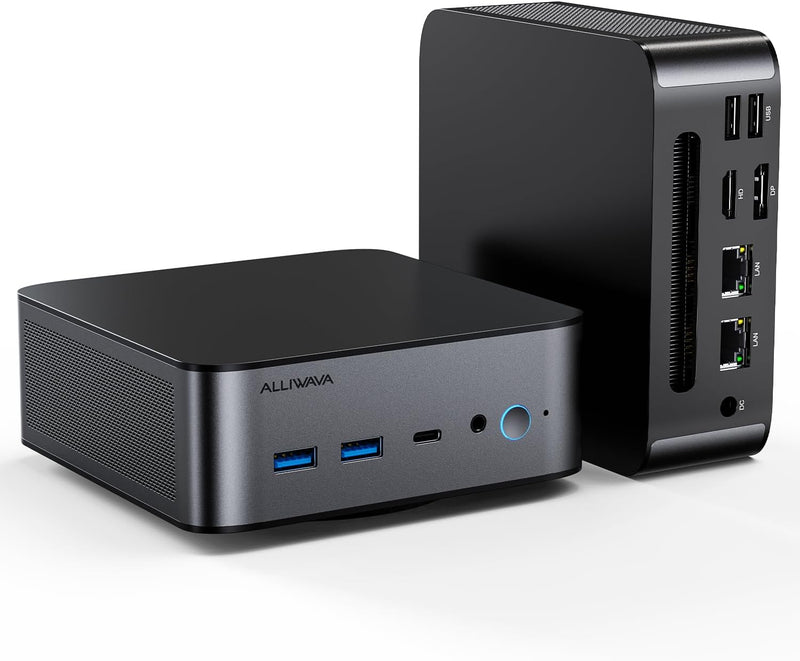 ALLIWAVA H90 Mini PC Intel i7 11390H, 32GB DDR4 512GB NVME SSD Mini Computer, Mini Desktop Computer