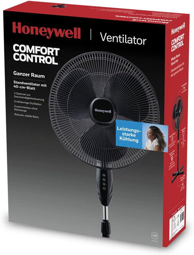 Honeywell Comfort Control Standventilator für den ganzen Raum (3 Geschwindigkeitseinstellungen, Oszi