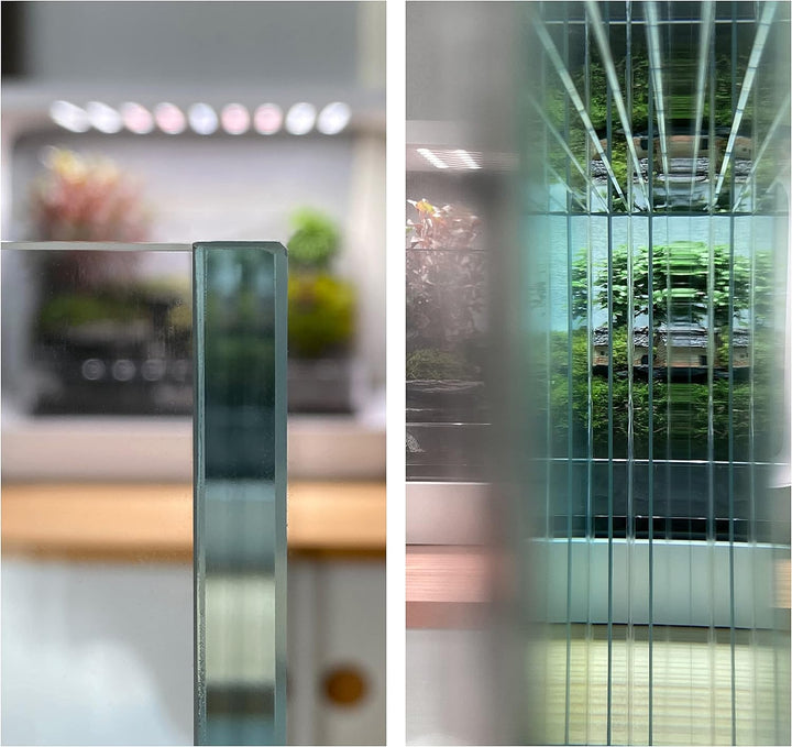 LANDEN Glas-Luft-Aquarium-Tank, Multi-SceneLandschafts-Aquarium, randlos, eisenarmer, Flacher Tank,