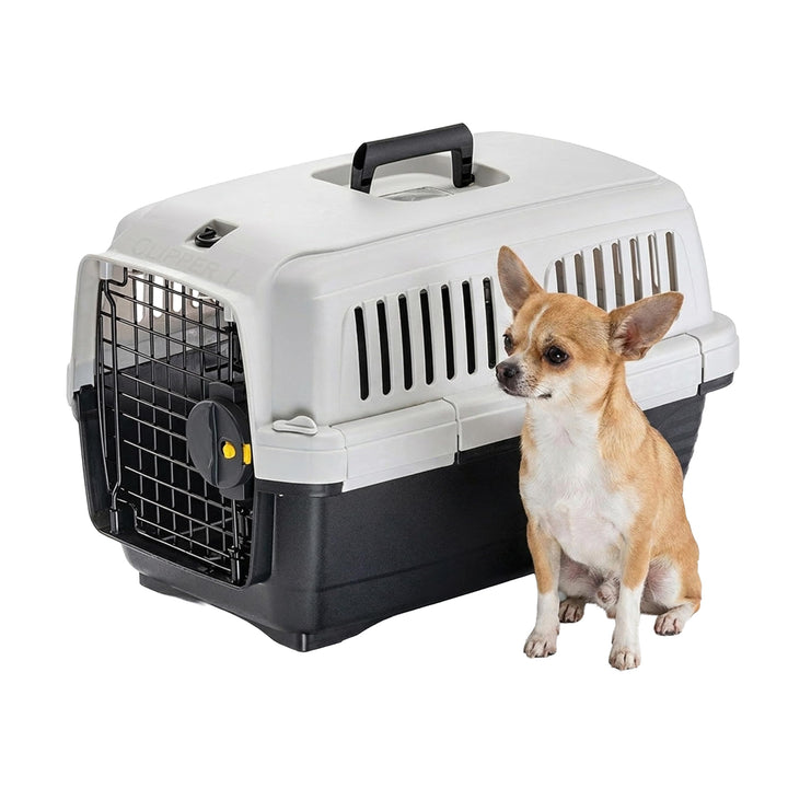 Ferplast Katzentransportbox Clipper 1, Hundetransportbox, IATA-zugelassene Reisebox, Haustiertranspo