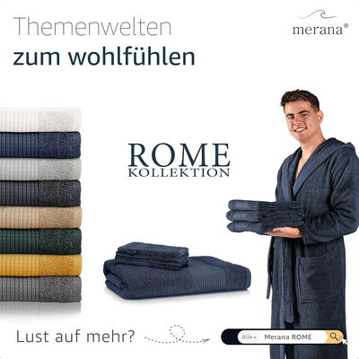 Merana Rome Handtuch Set | saugstark, weich und fusselfrei | Frottier Luxus Qualität | 100% Baumwoll