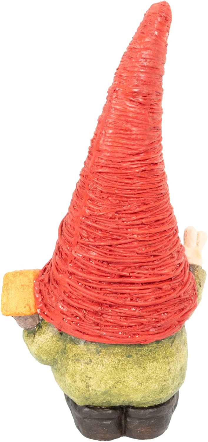 Lemodo Wichtel mit Vogelhaus | Weihnachtswichtel aus Magnesia | Wichtel Figur 42,5 cm hoch | Tomte m