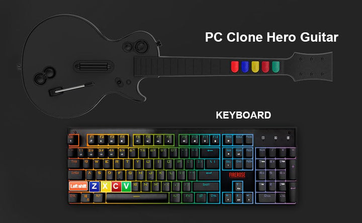 NBCP Guitar Hero Controller für PC und PS3, Wireless Gitarre für Guitar Hero 3/4/5 und Rock Band 1/2