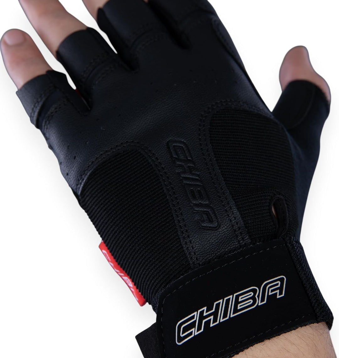 Chiba Classic Fitness Handschuhe | Elastische Passform & Robustes Clarinoleder | Anatomische Innenha