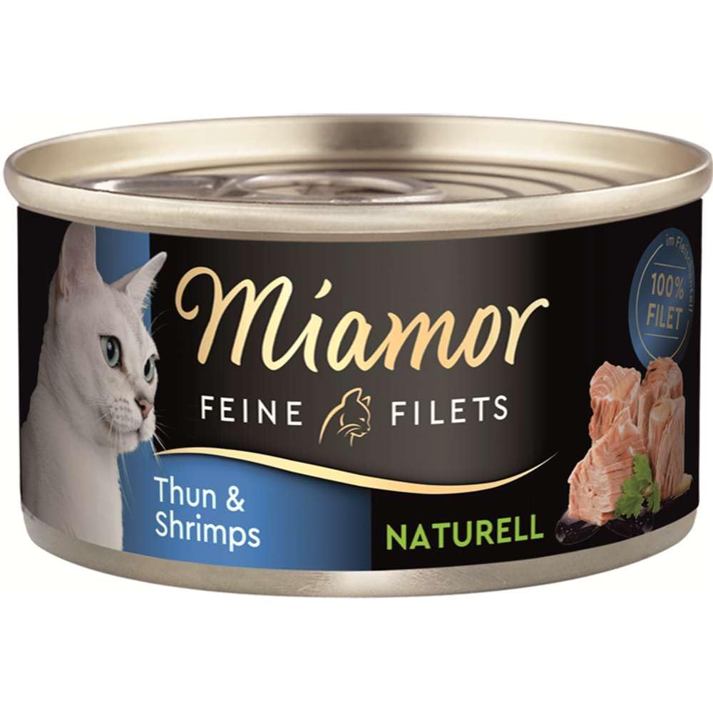 Miamor Feine Filets naturelle 80g Thun & Shrimps