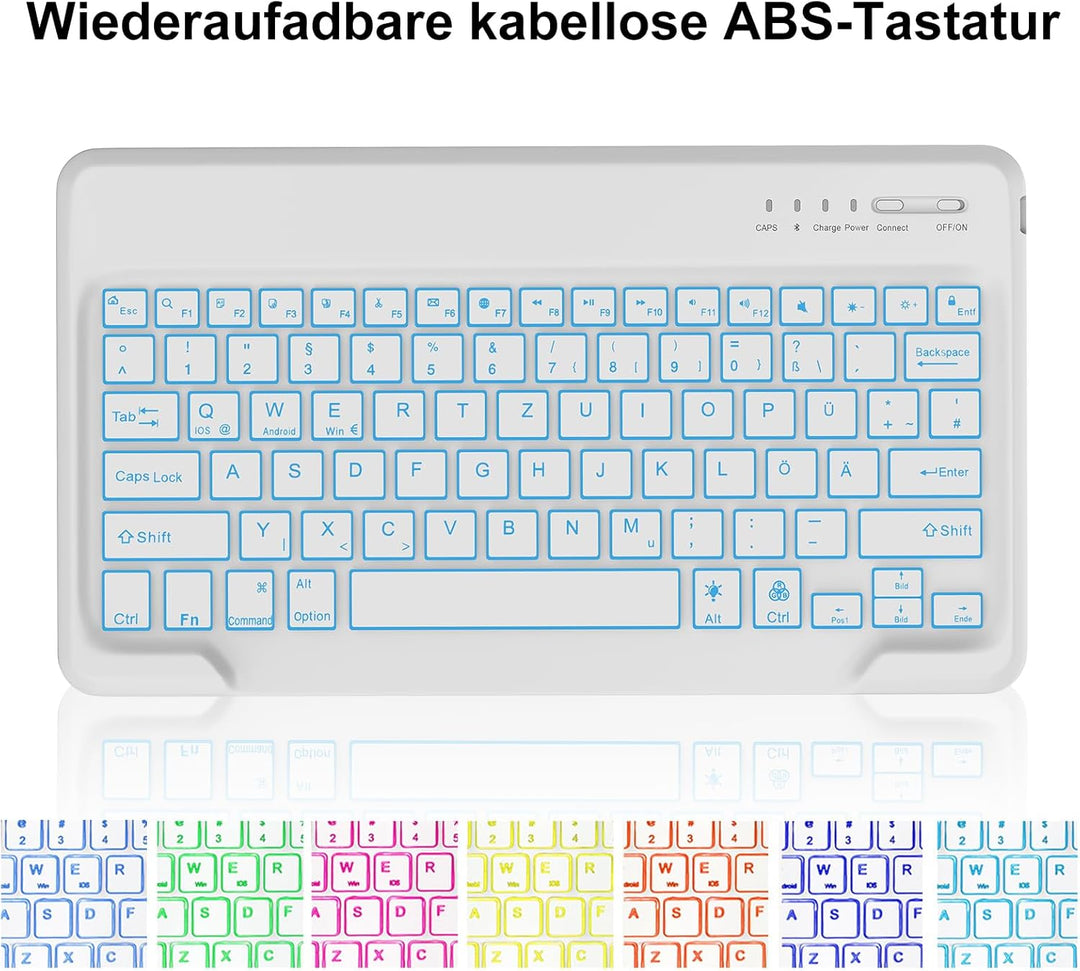 Xiaomi Redmi Pad Pro 12.1 Tastatur Hülle - Xiaomi Pad Poco 12.1 Zoll 2024, 7 Farben Beleuchtung Magn