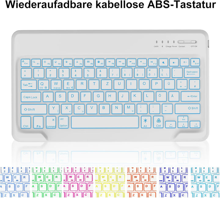 Xiaomi Redmi Pad Pro 12.1 Tastatur Hülle - Xiaomi Pad Poco 12.1 Zoll 2024, 7 Farben Beleuchtung Magn