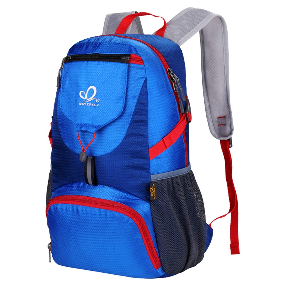 WATERFLY Ultraleicht Faltbar Klein Rucksack: 20L Leicht Packable Wanderrucksack Tagesrucksack Trekki