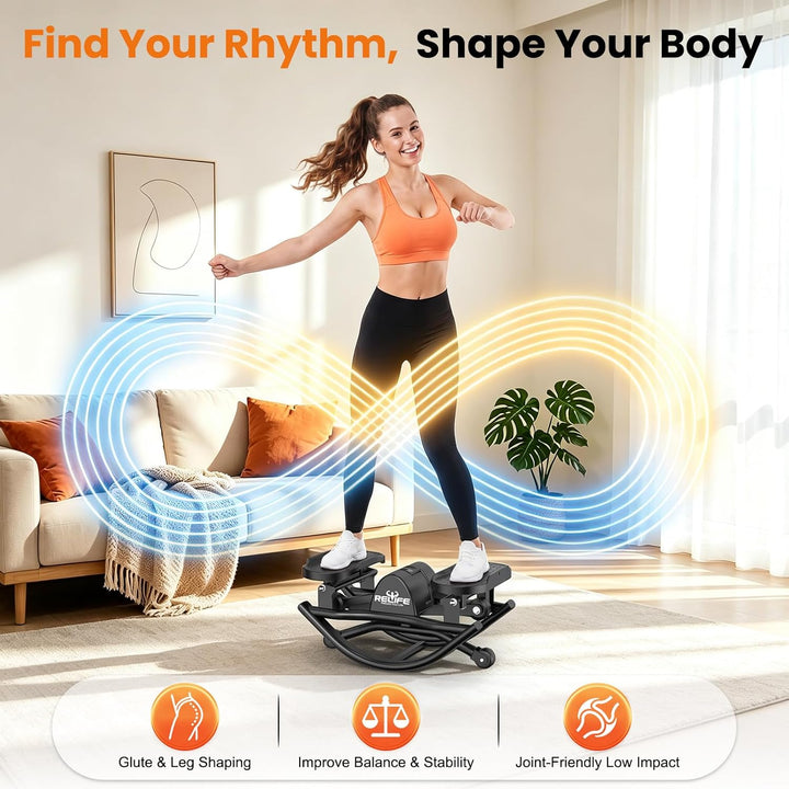 RELIFE REBUILD YOUR LIFE Rock Stepper für Zuhause Seitliches Schaukeln 3D Bewegung Low-Impact Rockin
