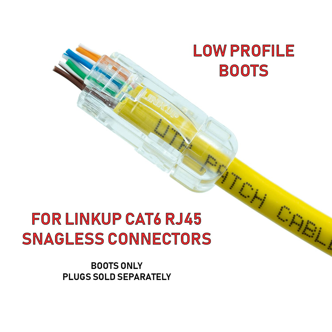 LINKUP - RJ45 Boots for Cat6 Cat5e Ethernet Snagless Short Connector | Designed for LINKUP Snagless