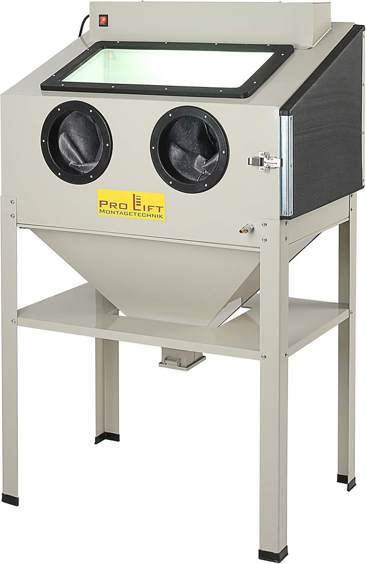 Sandstrahlkabine 220 Liter inkl. Zubehör, SB220ABJ, Lampengehäuse nach aussen verlegt, 01557