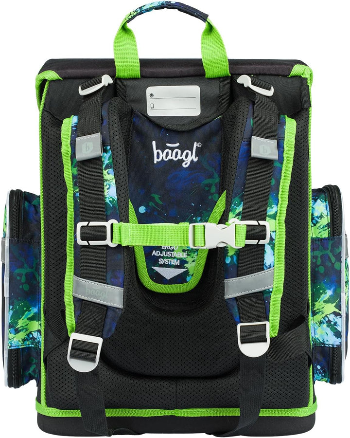 Baagl Schulranzen Jungen Mädchen Set 3 Teilig, Ergo Schultasche für 1. Klasse, Ergonomische Grundsch