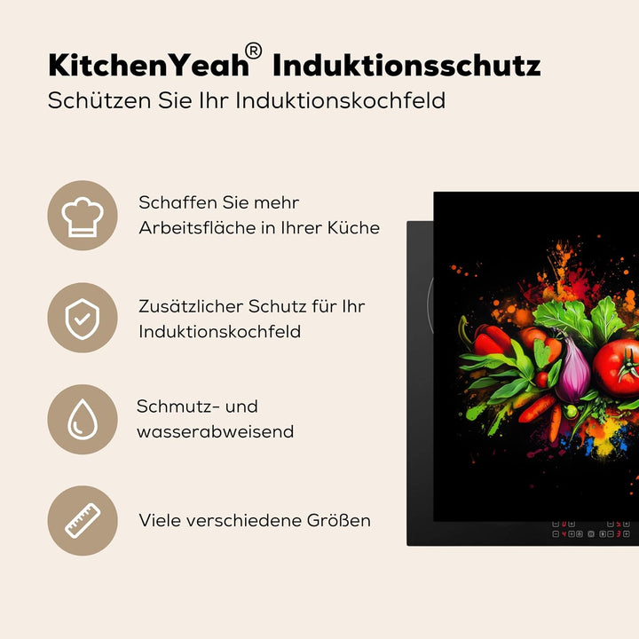 Herdabdeckplatte 90x52 cm Einteilig Induktionsmatte Küche Abdeckung Ceranfeld Herd Abdeckplatte Deko