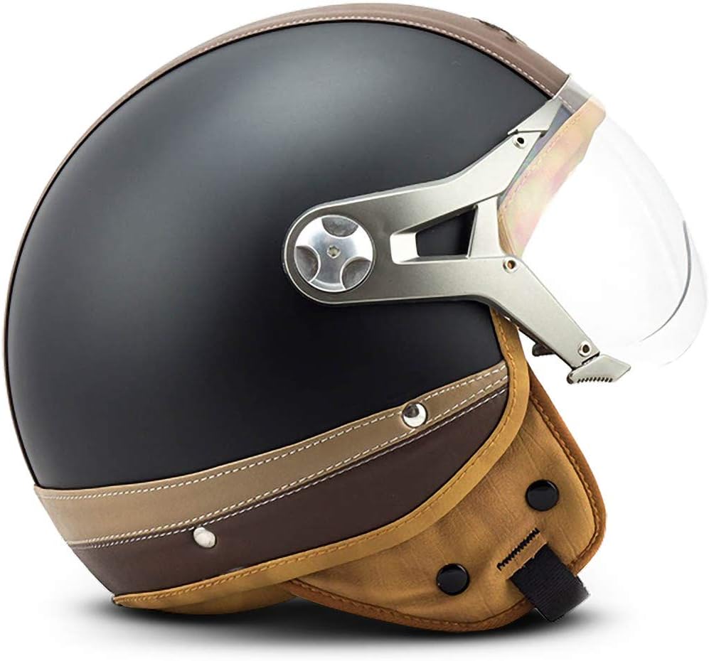 Soxon® SP-325 Urban „Black“ · Jet-Helm · Motorrad-Helm Roller-Helm Scooter-Helm Moped Mofa-Helm Chop
