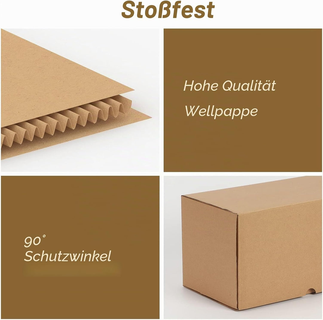 EYMPEU 20 Stück 28 x 15,3 x 15,3cm Braune Versandkarton, Kartons für kleine Gegenstände, Spielzeug,