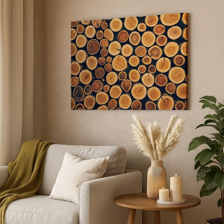 Bilder auf Leinwand 100x70cm Leinwandbild mit Rahmen Knoten Baum Stamm Gross Wanddeko Bild Schlafzim