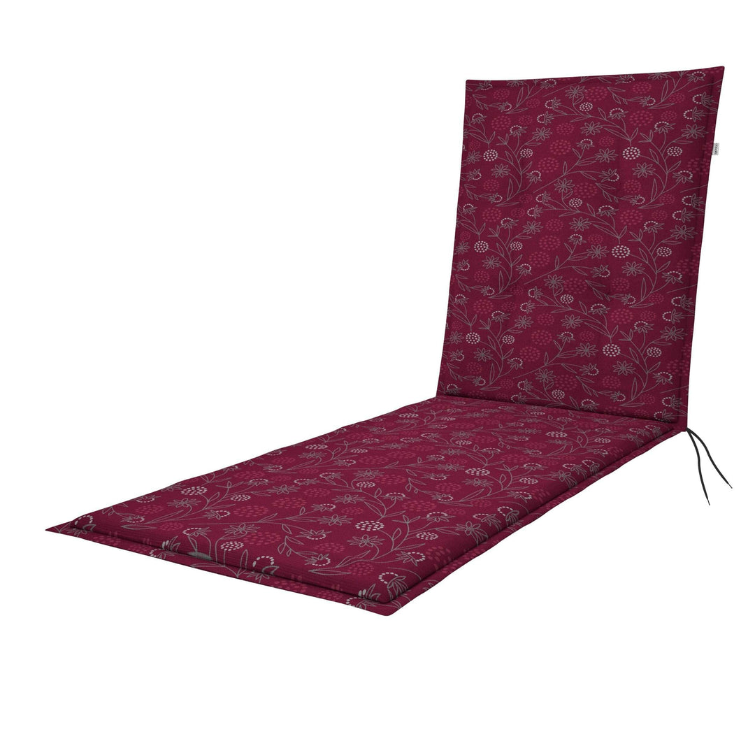 Doppler / Rollliege Living/Gartenliege Auflage/Rollliege/ca. 195 x 60 x 6 cm/Berry Blumen, Berry Blu