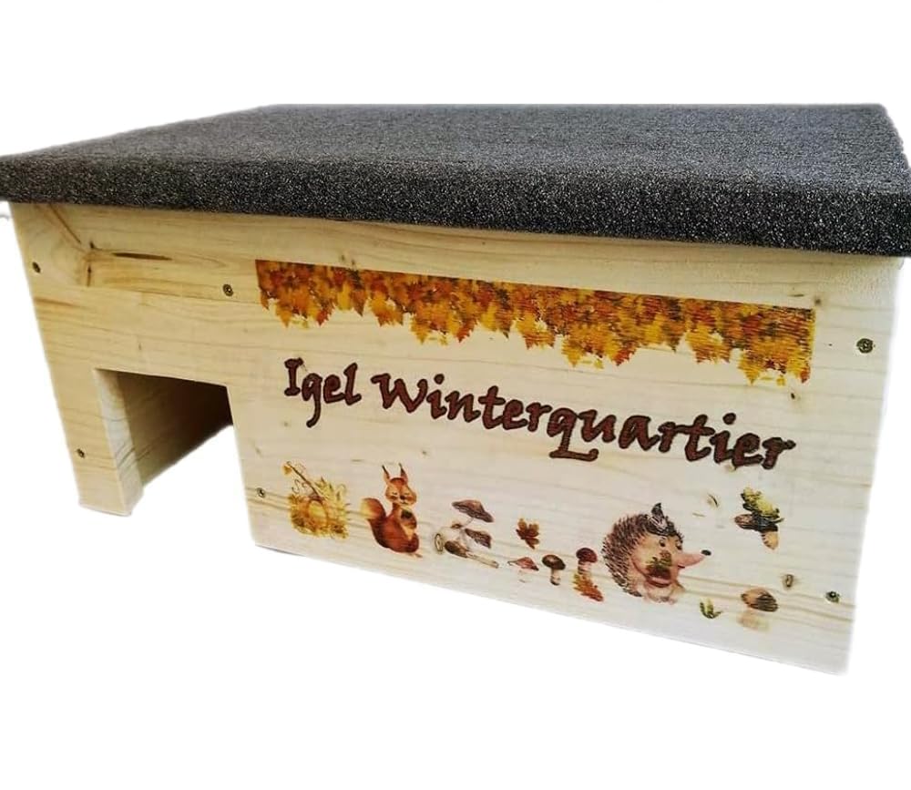 Nagerstore Igelhaus Igelhütte XXL mit Labyrintheingang Winterquartier Katzensicher Winterfest, Ficht