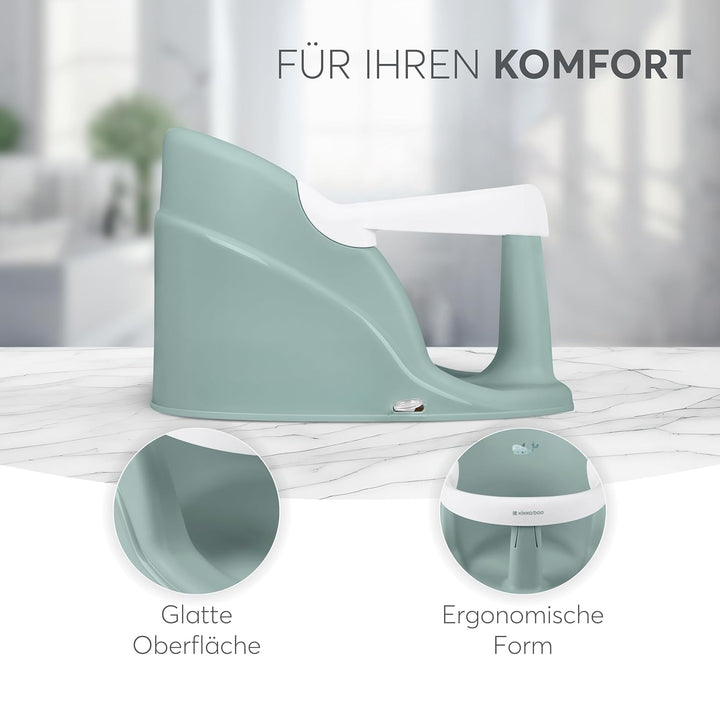 KikkaBoo OCEAN DEEP Baby Badesitz, für Babys ab 6+ Monaten, Ergonomische Badehilfe, Rutschfeste Saug