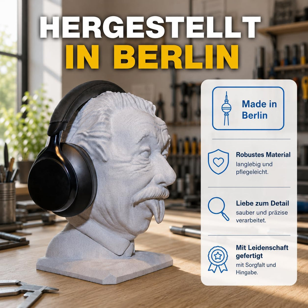 Generisch Albert Einstein Kopfhörerhalter, Brillenhalter, Kopfhörer Ständer, Statue, Schreibtisch De
