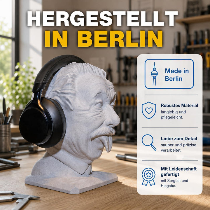 Generisch Albert Einstein Kopfhörerhalter, Brillenhalter, Kopfhörer Ständer, Statue, Schreibtisch De