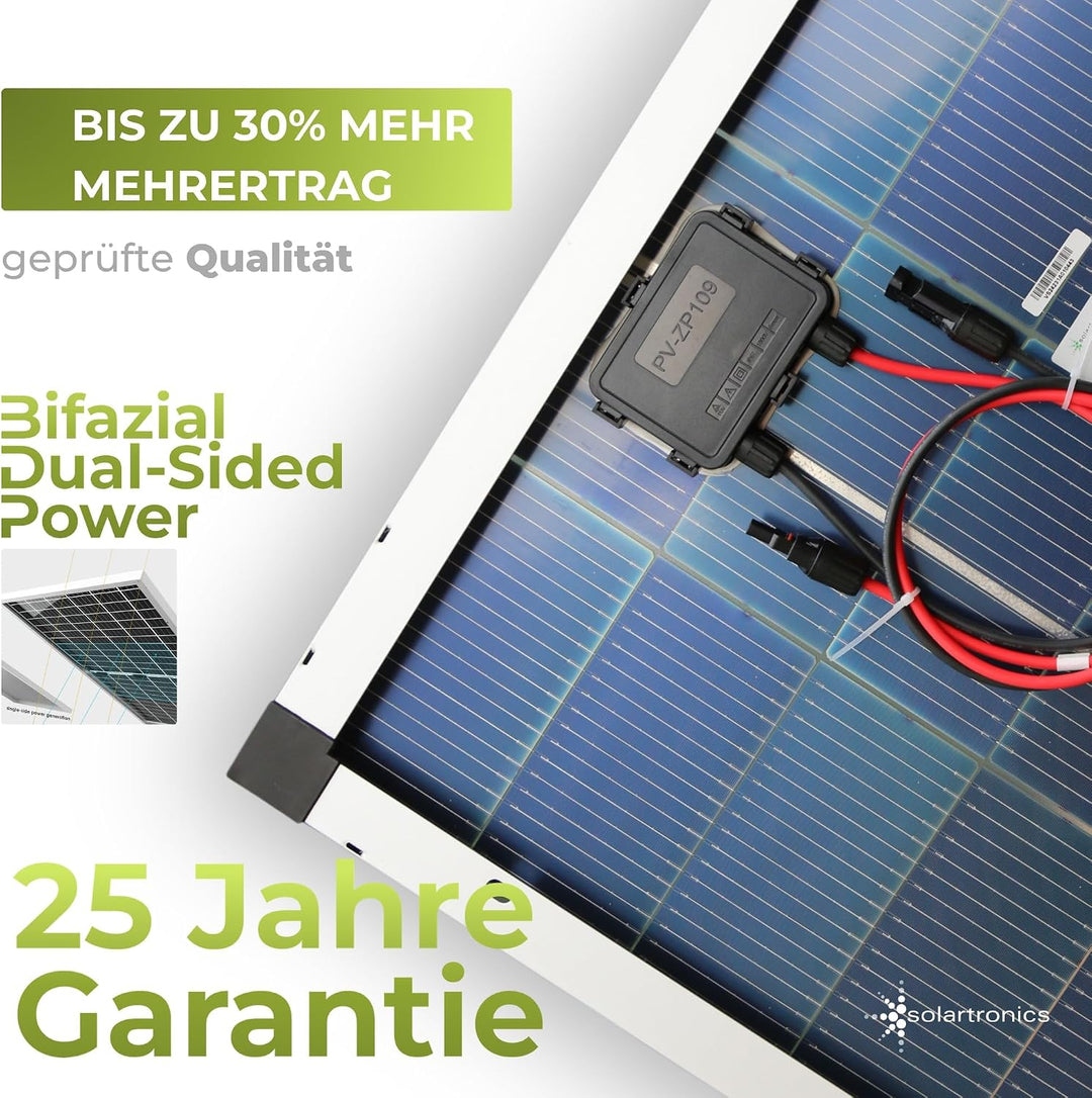 solartronics Solarmodule 2 Stück 130 Watt Mono Solarpanel Solarzelle Photovoltaik 90646