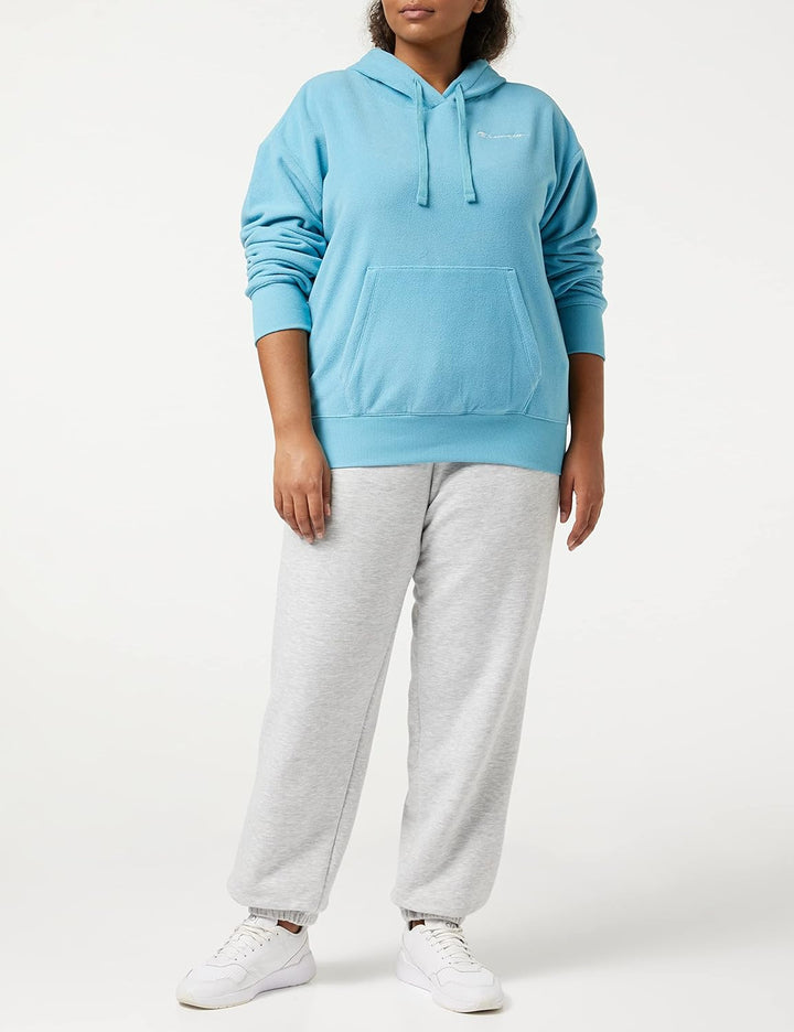 Champion Damen American Classics-Small Script Logo Polar Fleece Hooded Sweatshirt M Türkis, M Türkis