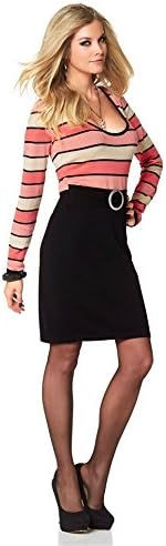 Melrose Damen-Kleid Strickkleid mit Gürtel Mehrfarbig Grösse 38