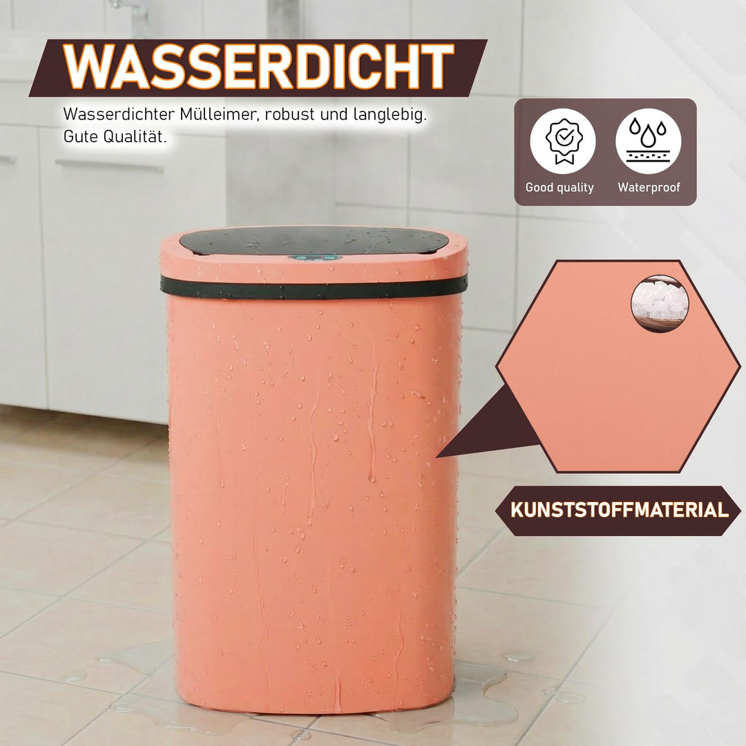 FDW Mülleimer mit Sensor & Deckel, Kunststoff, 50 L Küchenmülleimer, Smart, Automatisch, Berührungsl