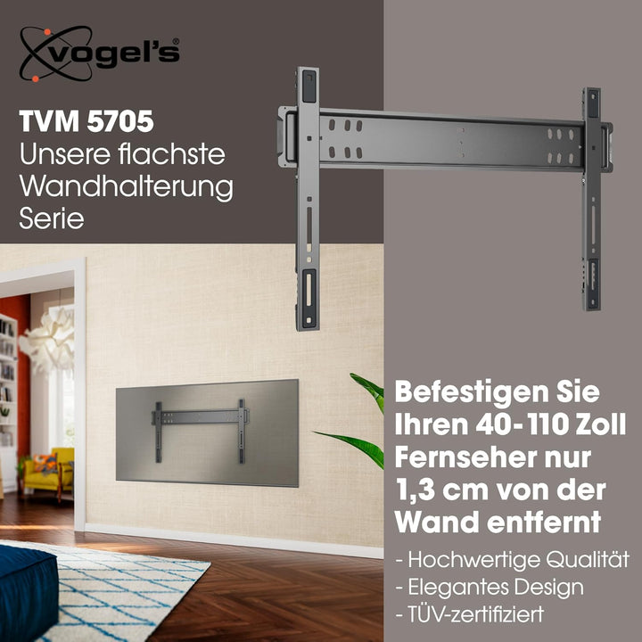 Vogel's TVM 5705 – Ultraflache TV-Wandhalterung mit einzigartigem GuidanceSystem™ Einhängemechanismu