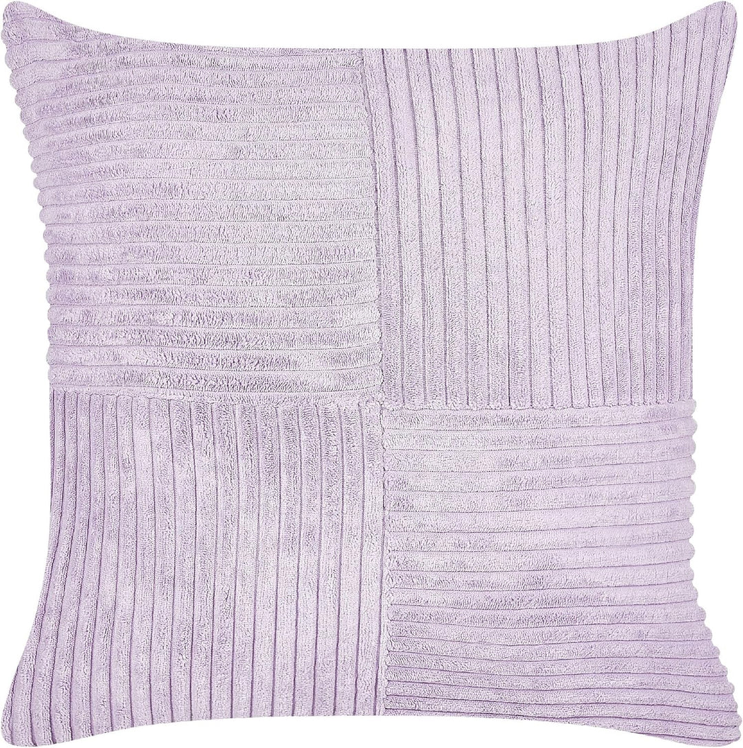 Set aus 2 dekorative Kissen aus Cord 43 x 43 cm Violett Millet