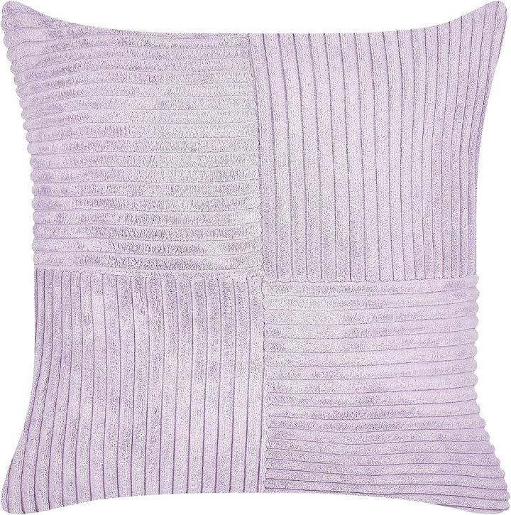 Set aus 2 dekorative Kissen aus Cord 43 x 43 cm Violett Millet