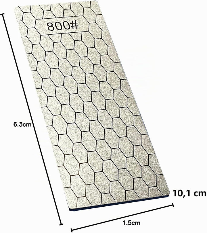 Yuejizhe 6 x Diamant-Steinschärfer, 400/600/800/1000/1200/2000 Schleifstein mit extra feiner/grober