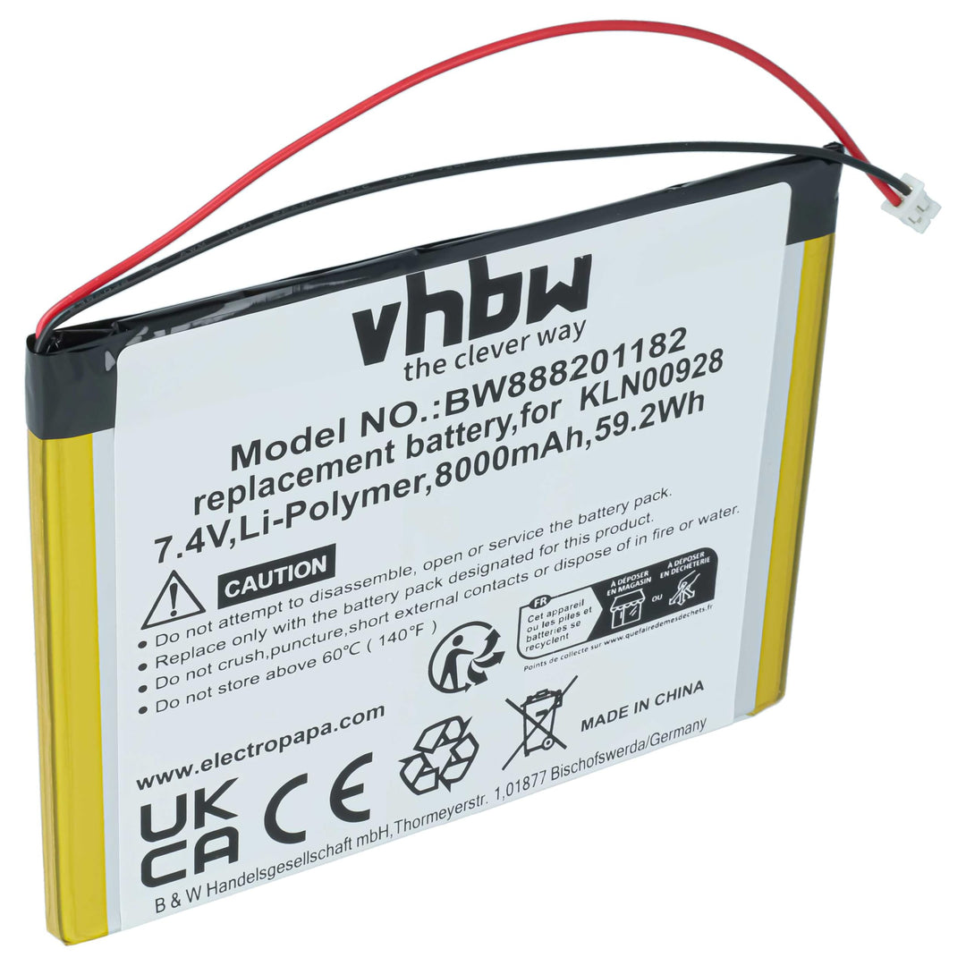 vhbw Akku kompatibel mit Trimble SPS855 Modular Receiver, SPS852 Modular Receiver Messgerät (8000 mA