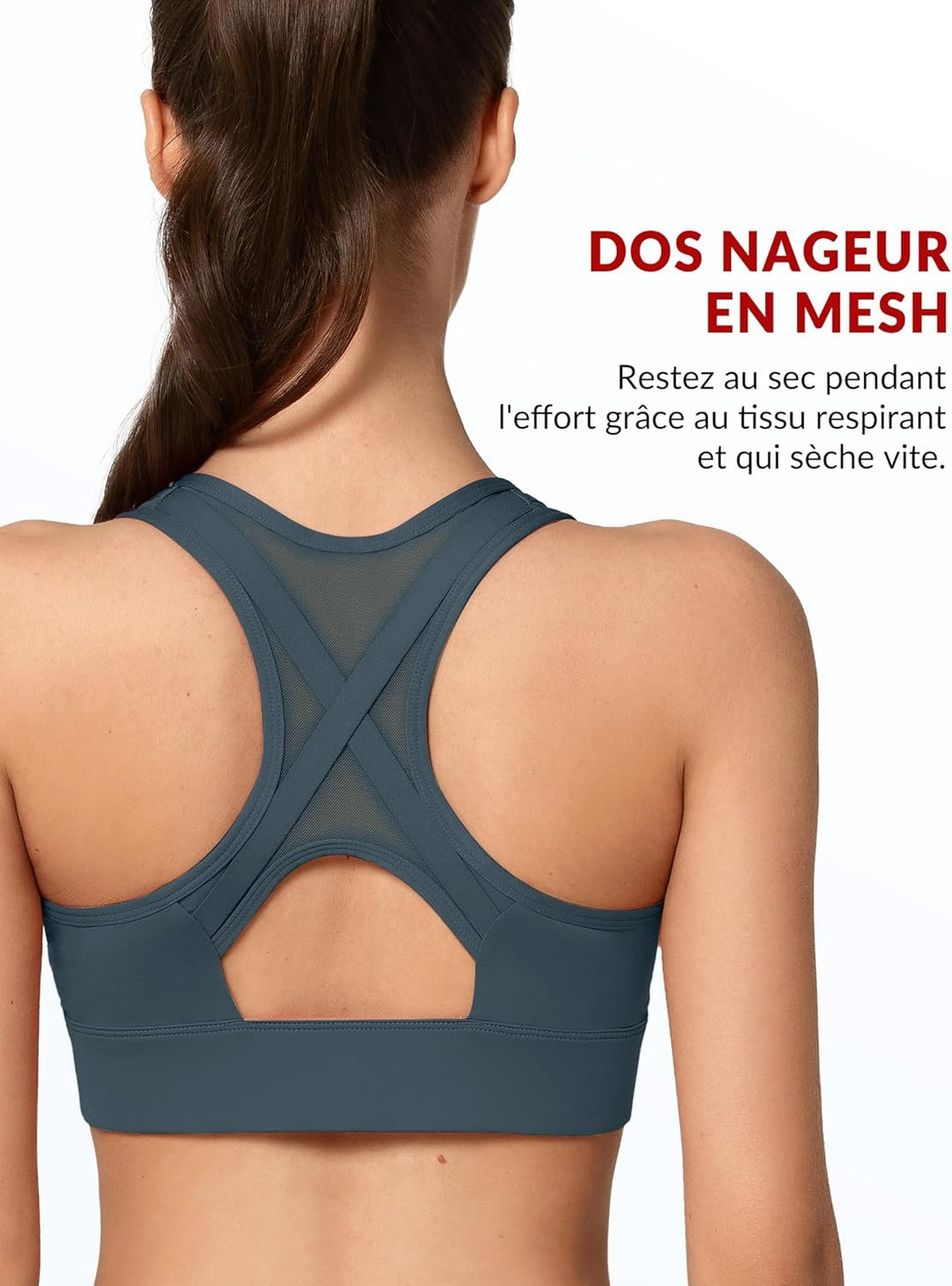 Yvette Starker Halt Sport BH Grosse Brüste mit Vorderverschluss Mesh Ringerrücken Ohne Bügel für Fit