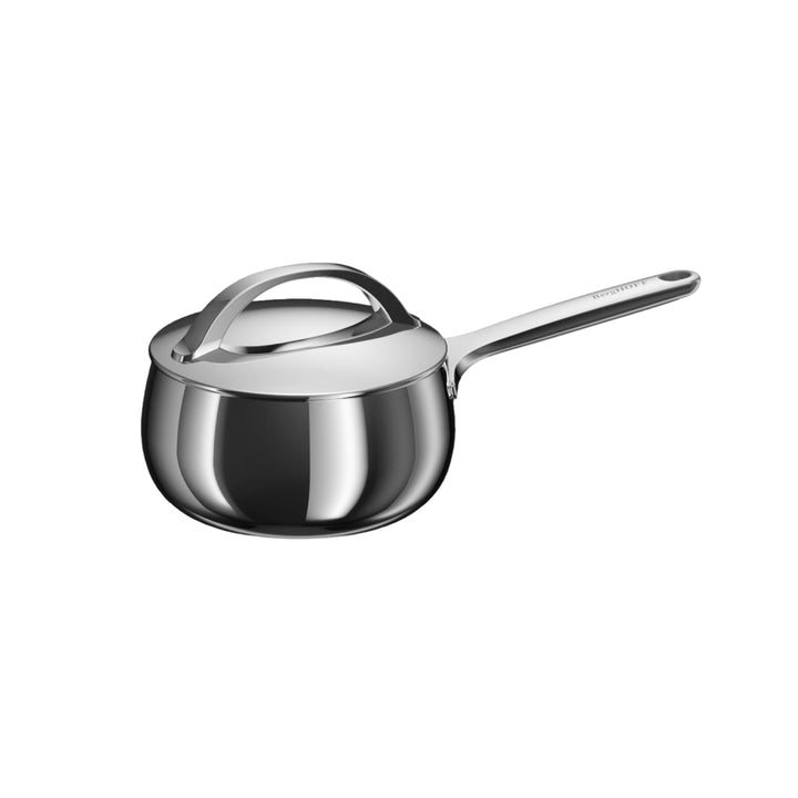 BergHOFF Home Kochtopf klein (16cm) – Stielkasserolle - Edelstahl Topf mit Deckel - Kochtopf für all