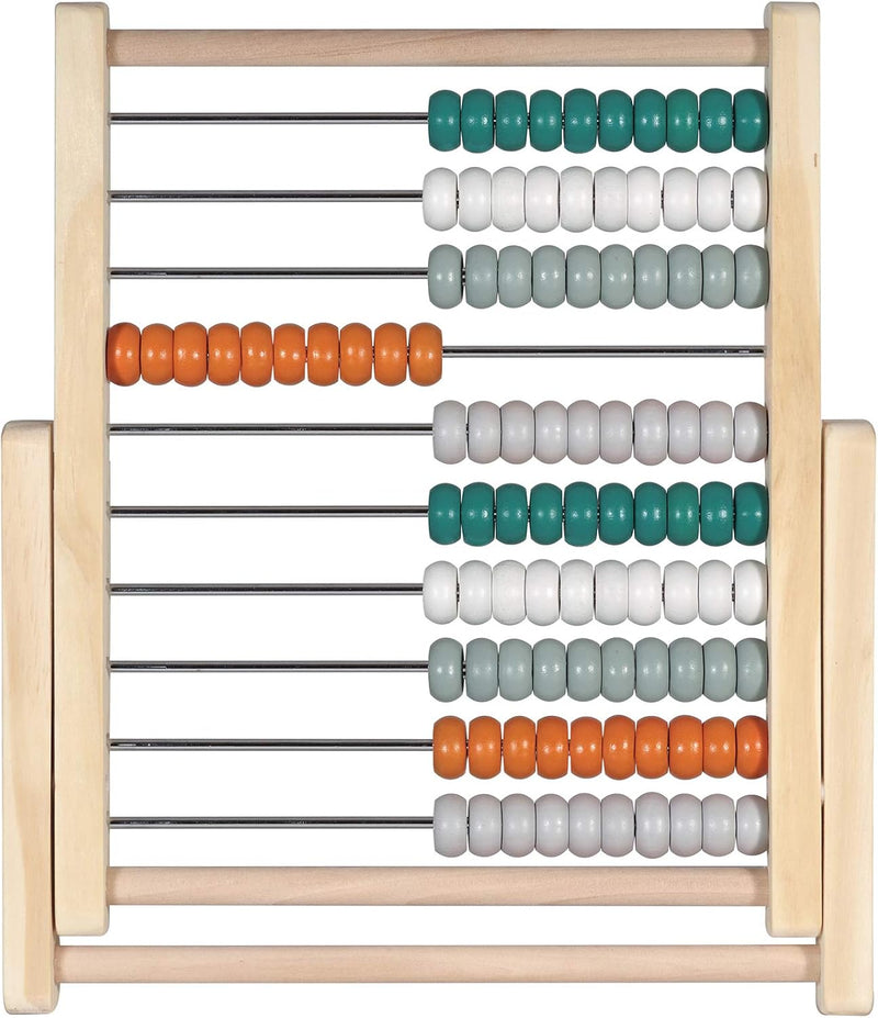 Kindsgut Abakus Rechenschieber aus Holz, zum Zählen und Rechnen bis 100, hochwertige Qualität, dezen