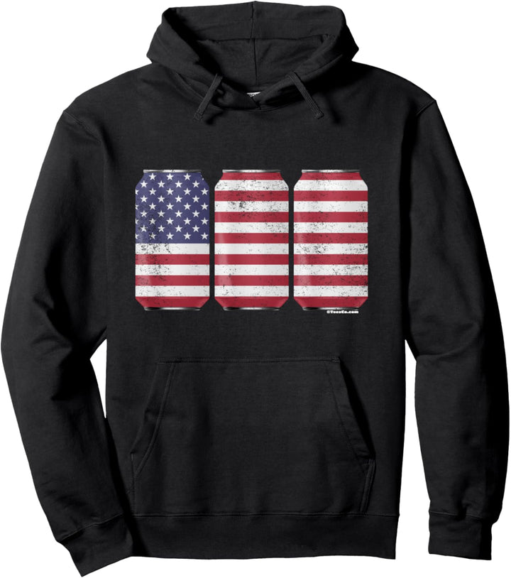 Cool Graphic Beer Cans Argentina Flag Pullover Hoodie