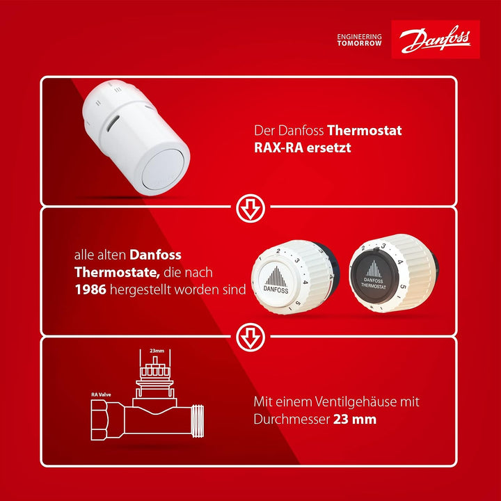 Danfoss - RAX Tete thermostatique Couleur Noire
