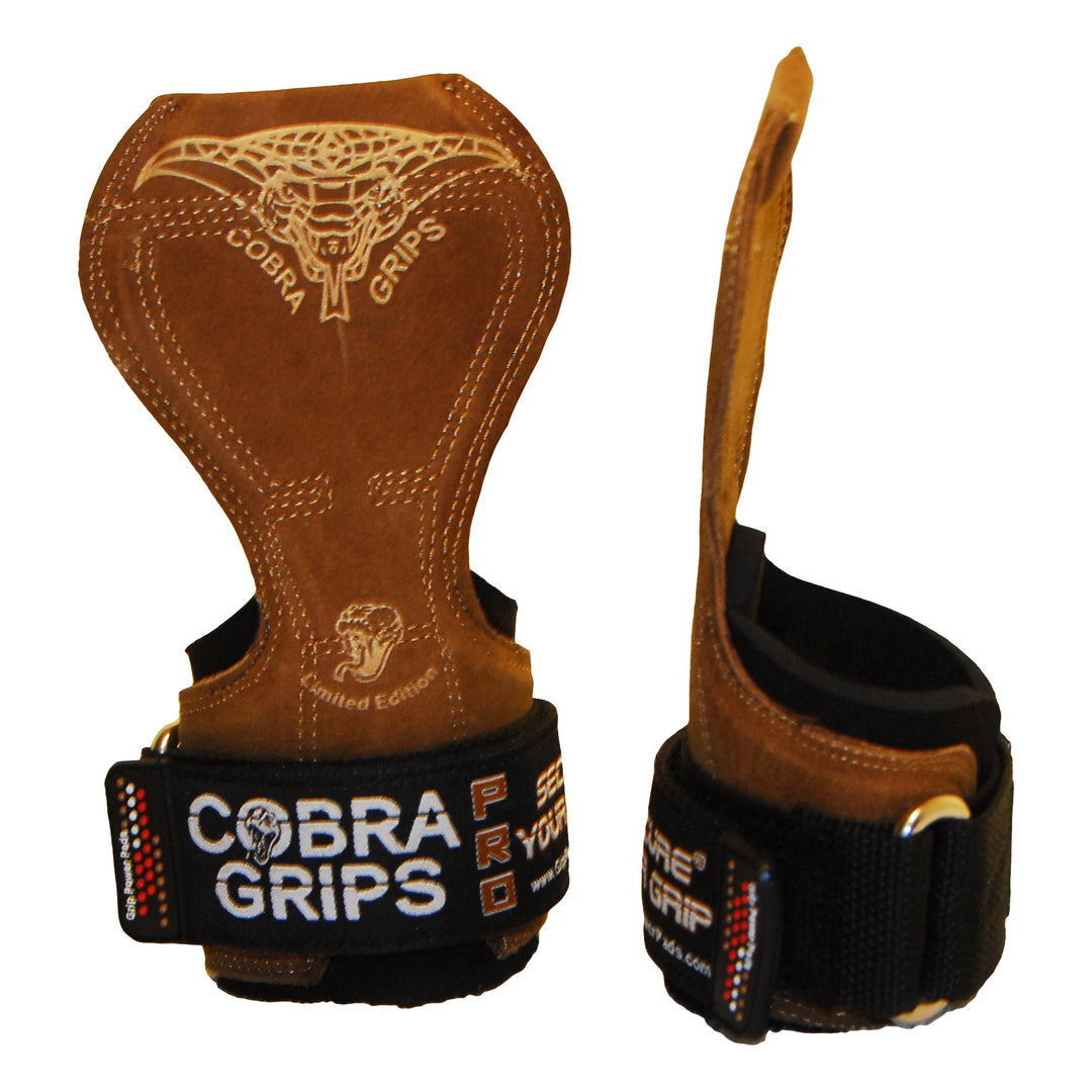 Cobra Grips V2 Lifting Griffe Gewicht Versa Handschuhe Alternative Power PRO BROWN LEATHER V1, PRO B