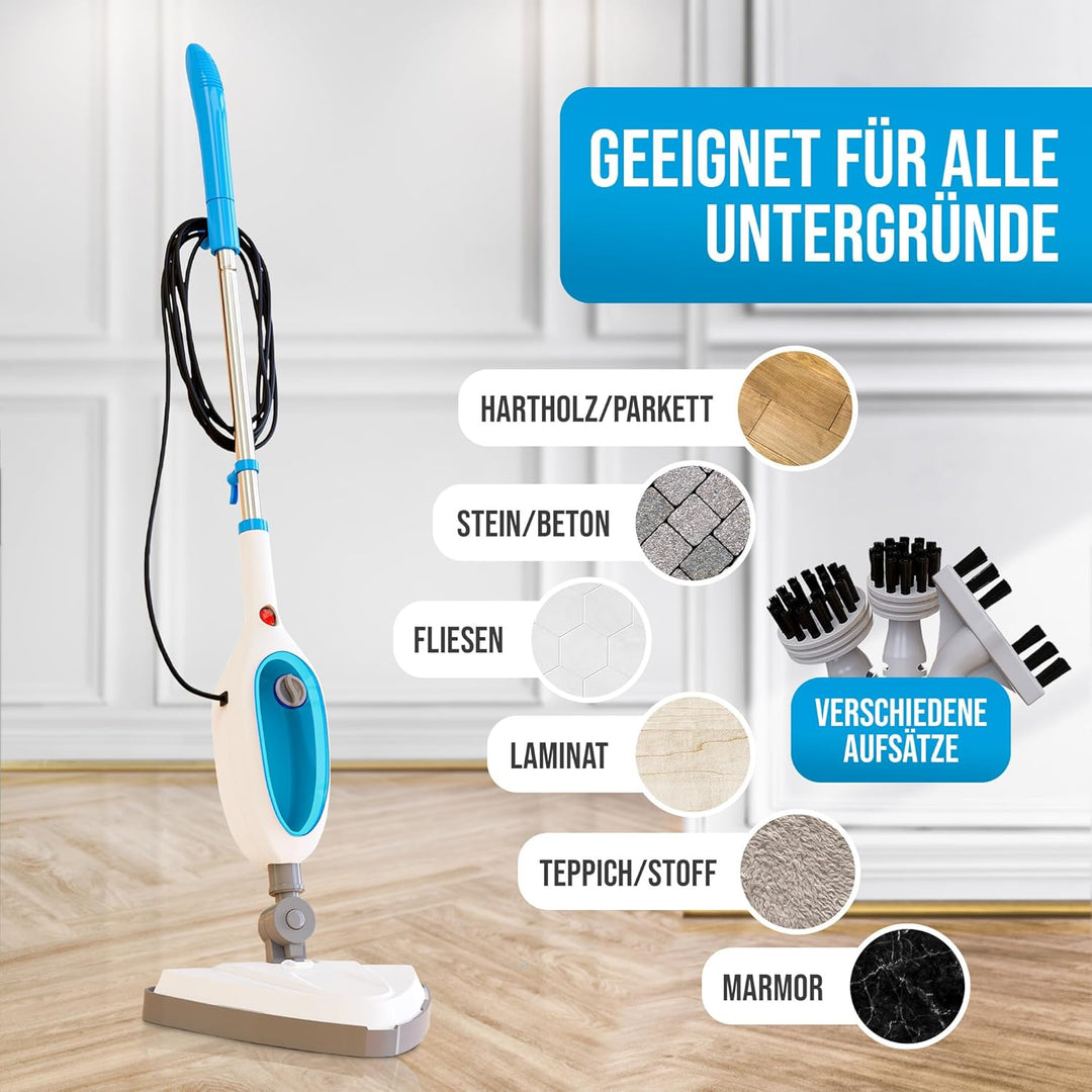 Strex 12 in 1 Dampfreiniger - Teppichreiniger/Fleckenreiniger - hygienische Bodenreinigung von gross
