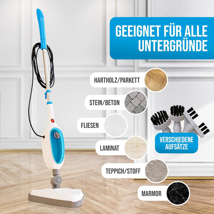 Strex 12 in 1 Dampfreiniger - Teppichreiniger/Fleckenreiniger - hygienische Bodenreinigung von gross
