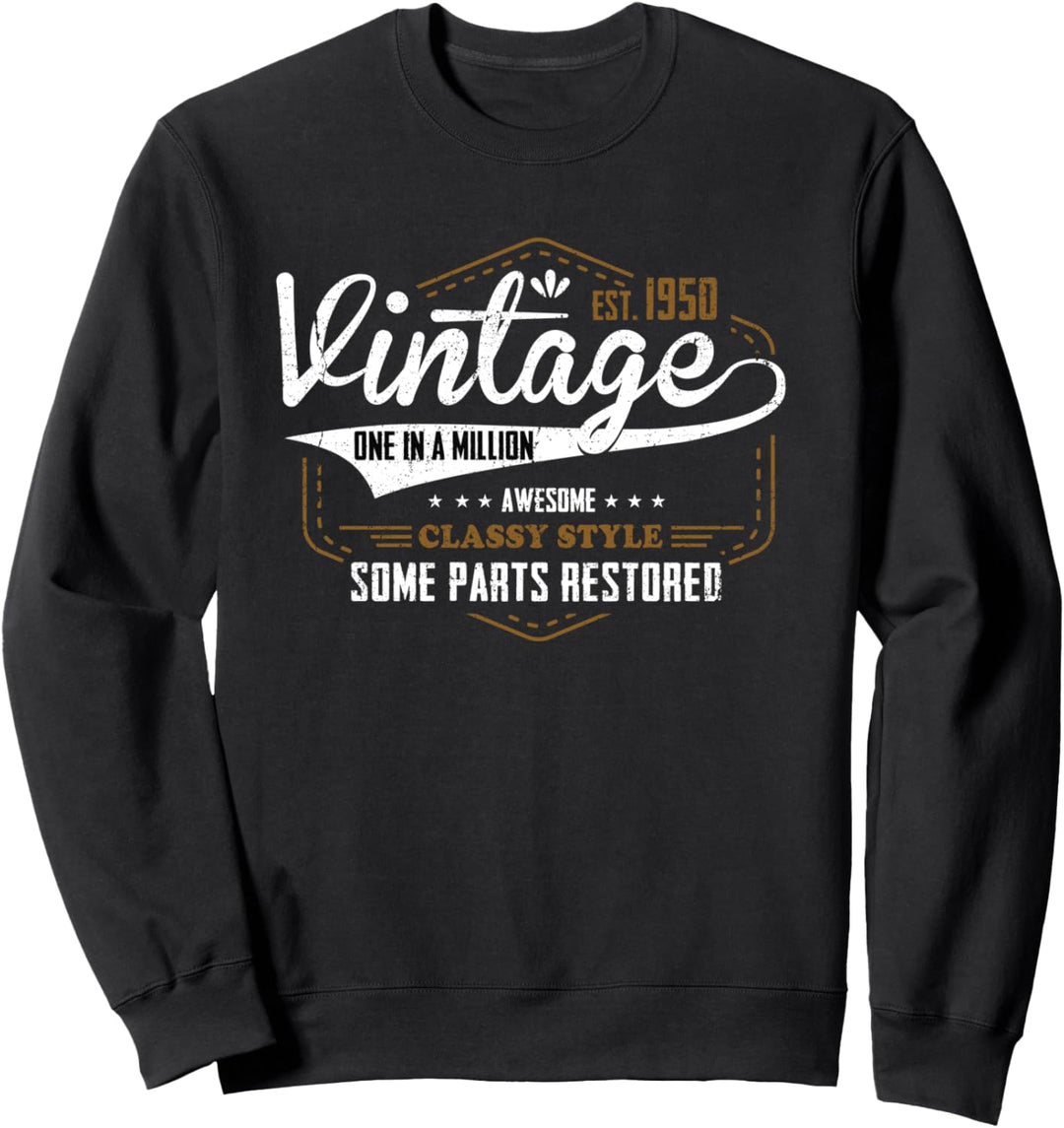 70. Geburtstag Vintage est.1950 Männer Frauen 70.Geburtstag Sweatshirt
