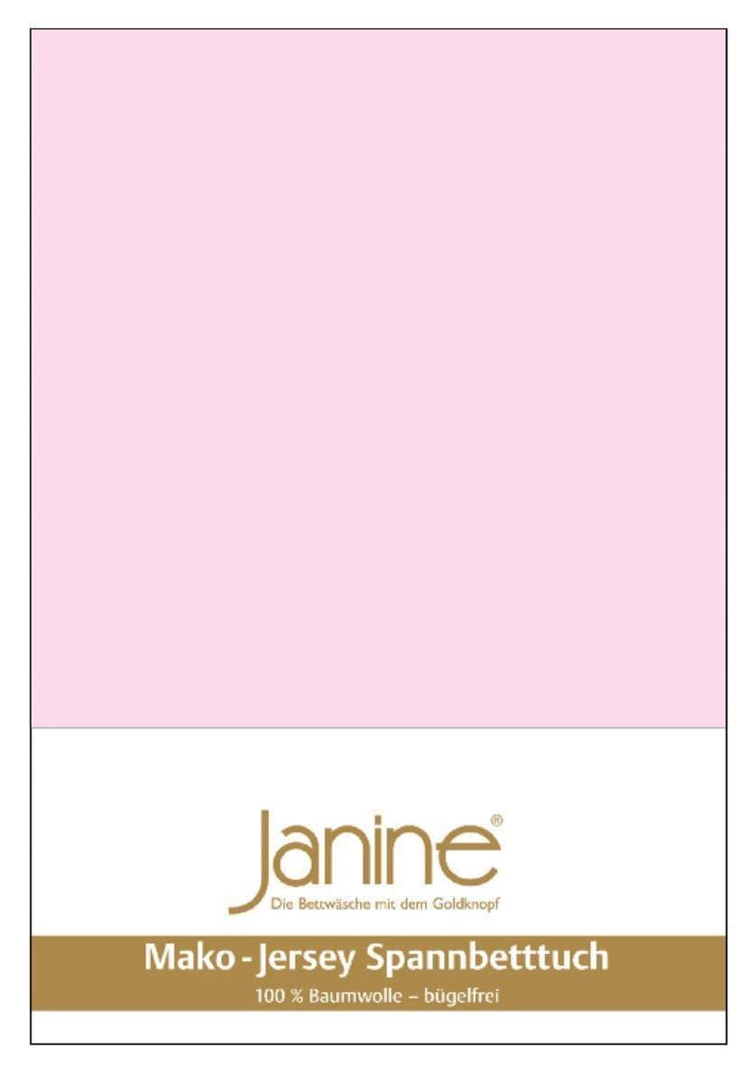 Janine Spannbetttuch 5007 Mako Jersey 140/200 bis 160/200 cm zartrosa Fb. 11 140/200 cm - 160/200 cm