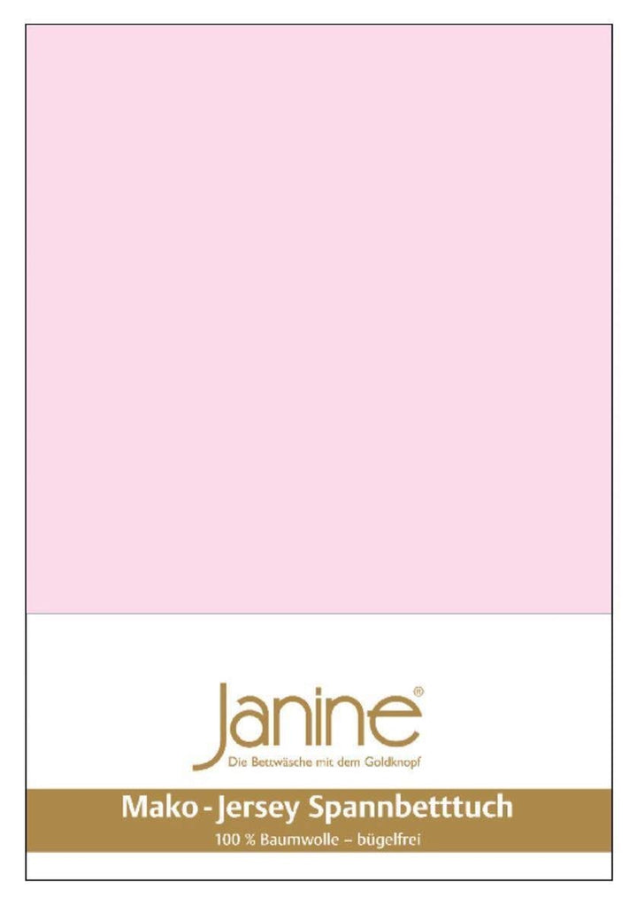 Janine Spannbetttuch 5007 Mako Jersey 140/200 bis 160/200 cm zartrosa Fb. 11 140/200 cm - 160/200 cm