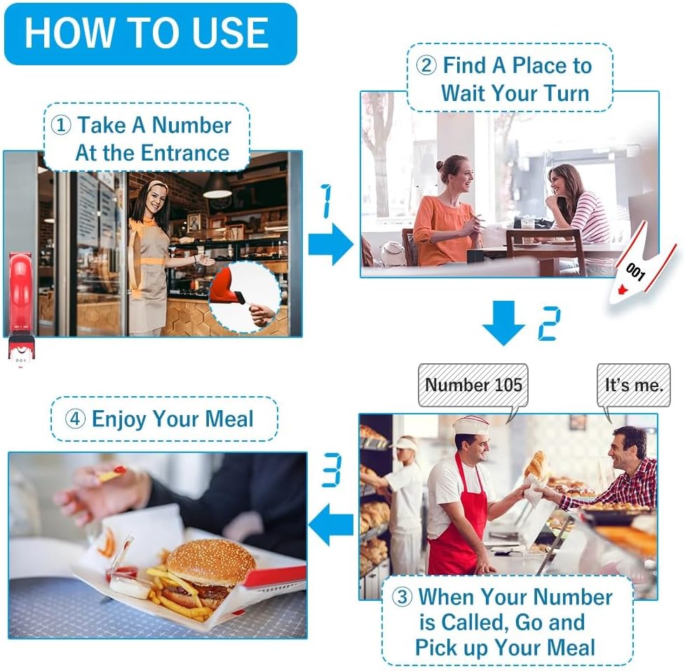 Drei Cifre Warteschlange Ticket Turn-O-Matic Ticketrollen für Wartemarken-Ausgabegerät Wartenummer T